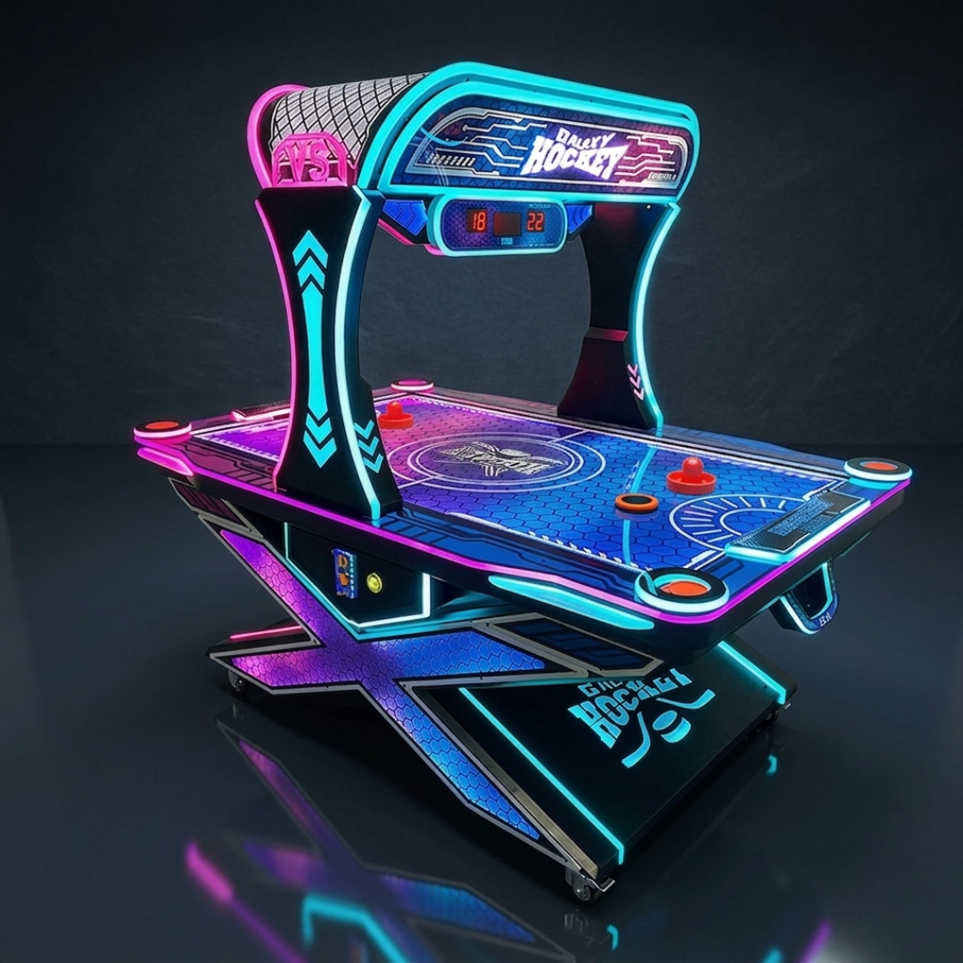 Mesa Super Air Hockey Arcade Premium • Iluminación RGB Cyberpunk