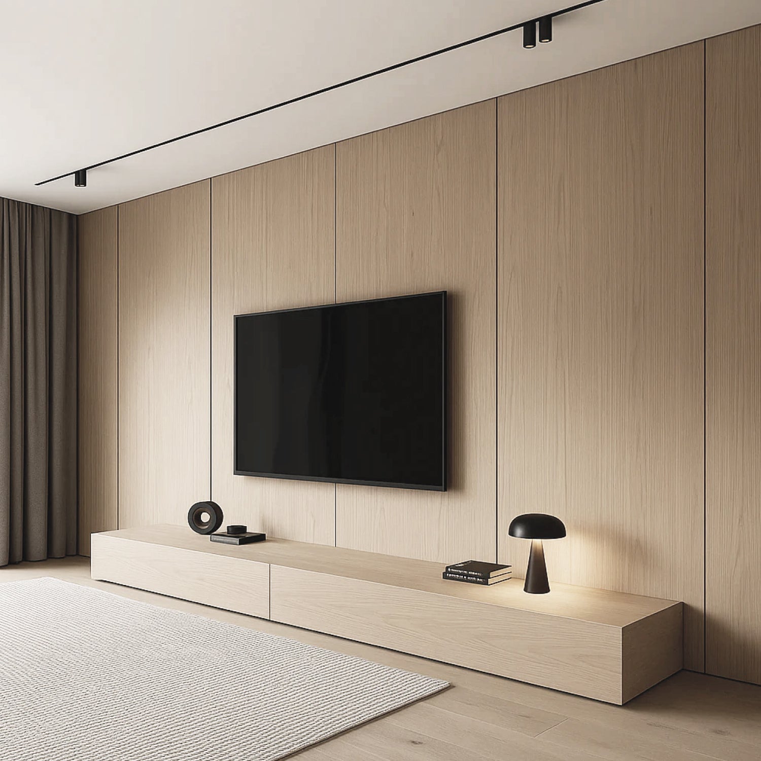 Revestimiento interior • Panel PVC • 244x122x0.3cm • Efecto Madera Beige • [Preventa]