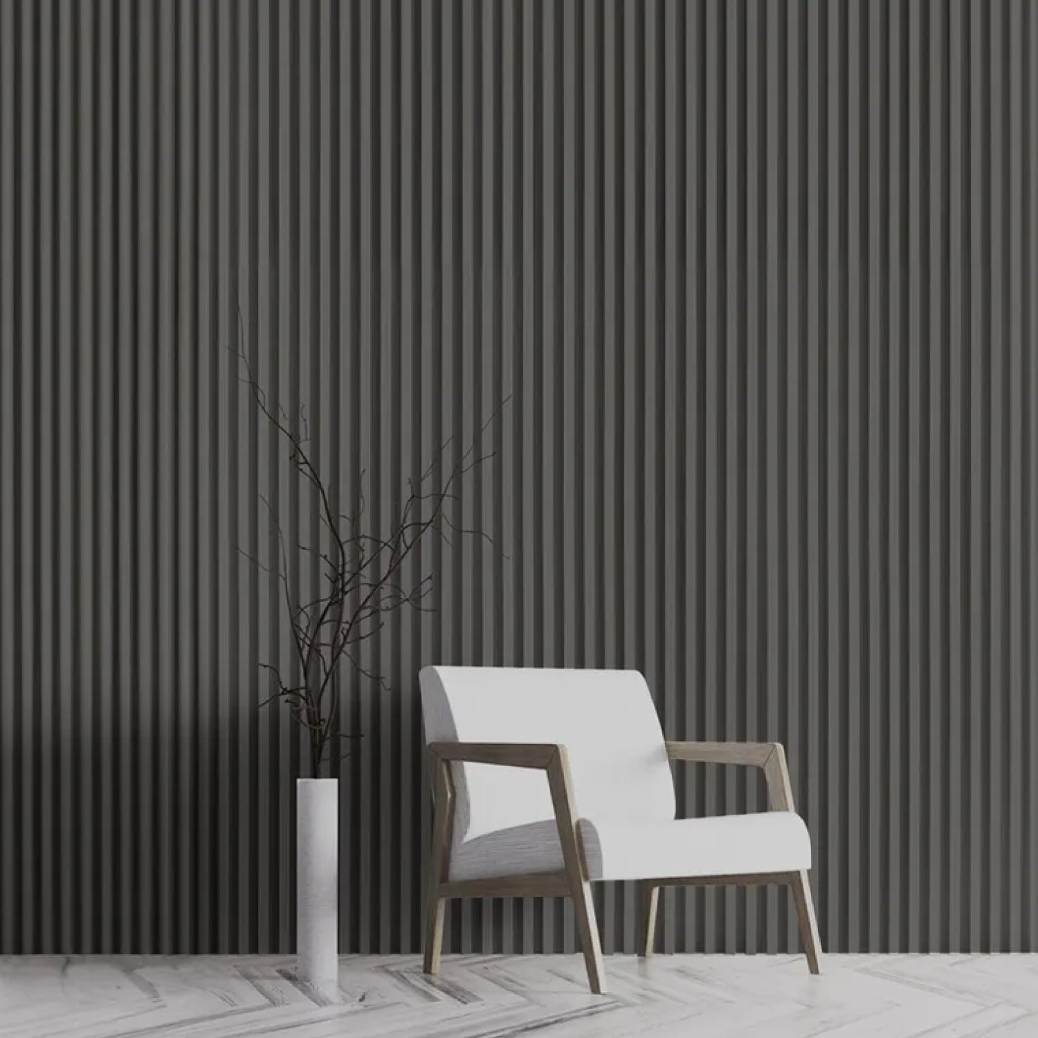 Revestimiento interior • WPC Wall Panel • Gris Grafito • 15x240x1cm • [Preventa]