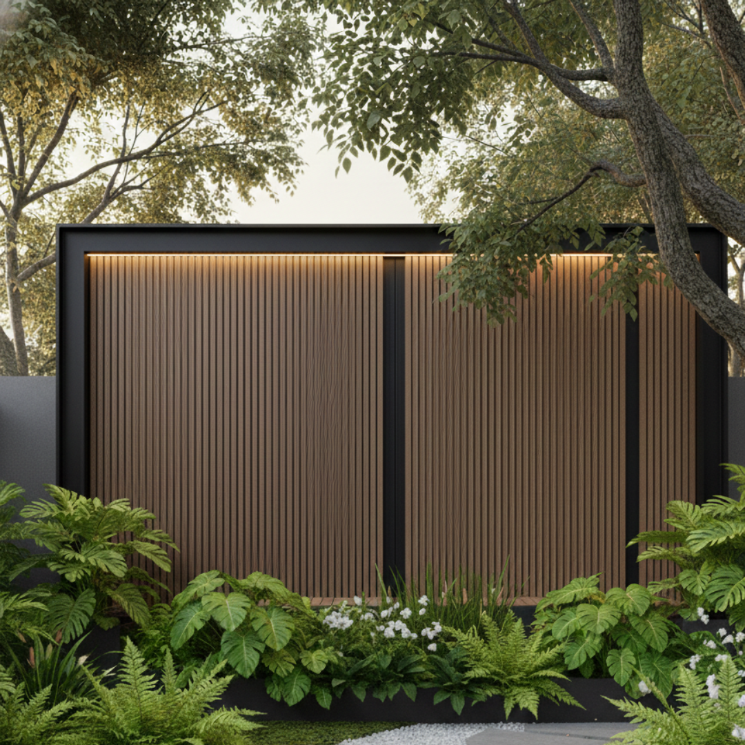 Revestimiento Exterior • WPC Wall Panel • Nogal Natural • 290x21.9x2.6 cm