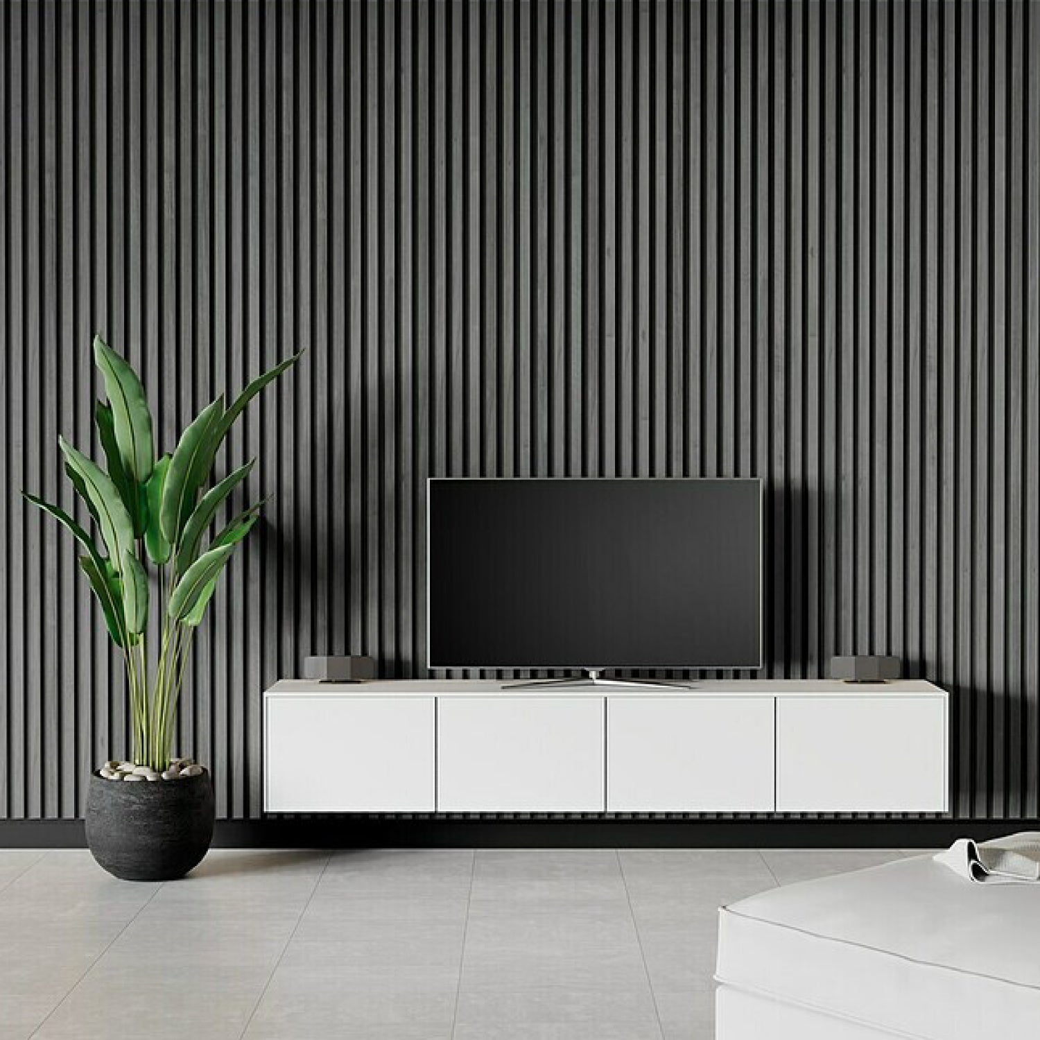 Revestimiento interior • WPC Wall Panel • Gris Grafito • 15x240x1cm • [Preventa]
