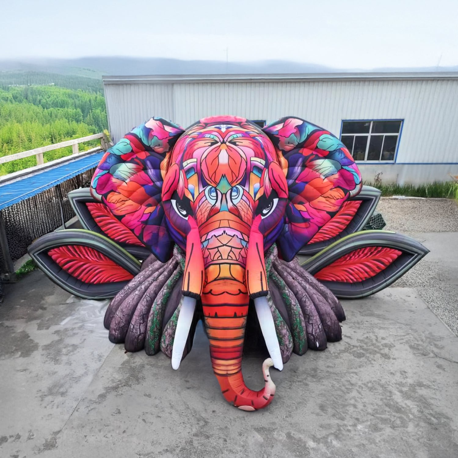 Juego Inflable • Elefante par Escenarios • Con Luz LED • 7mx5mx4m • [A Pedido] • Arriendo