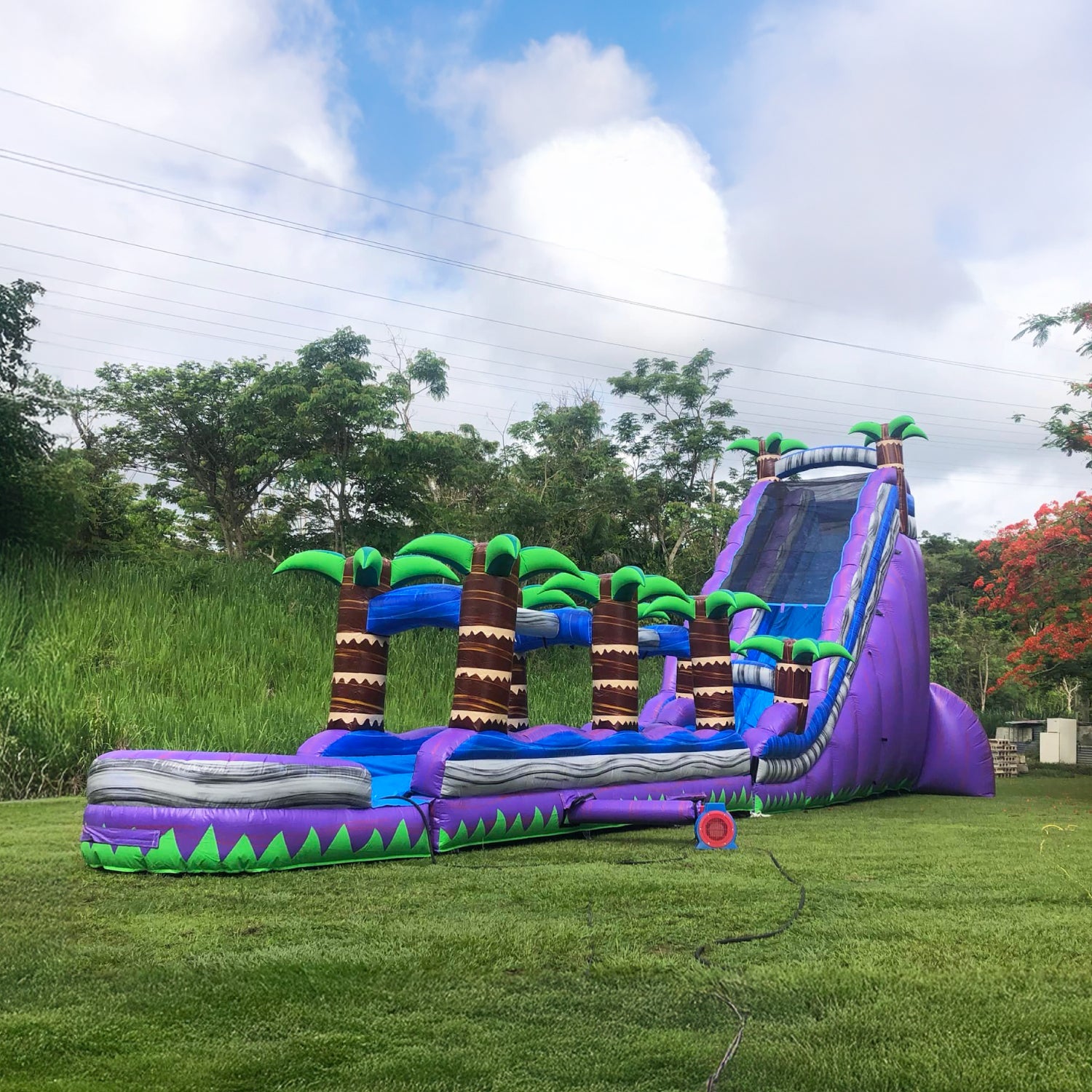Juego Inflable • Selva Tropical • Tobogán Acuático • 20x4x8.5m • [A Pedido] • Arriendo