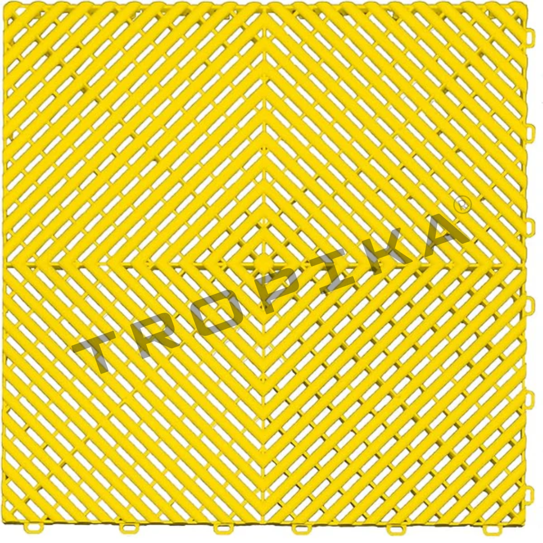 Piso de Garage Encastrable Modular • 40x40x1.8cm • Pack x40 • Amarillo