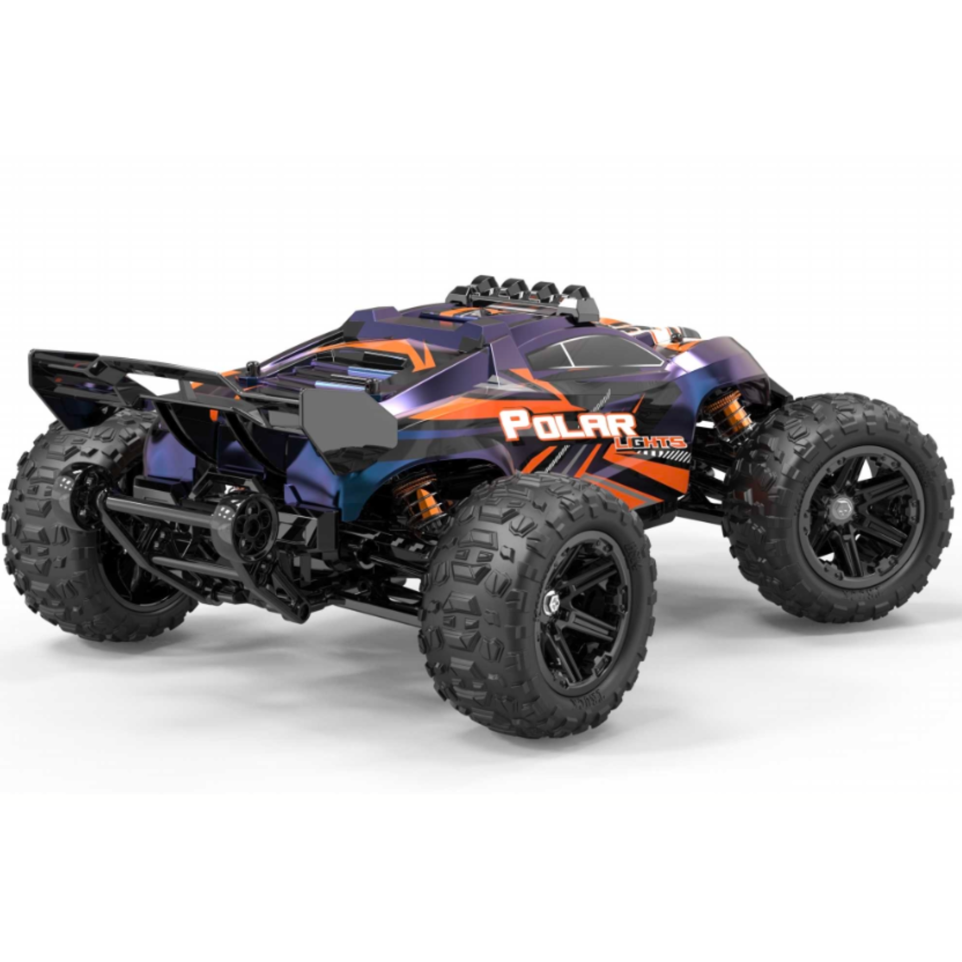 Auto a Control Remoto • Raptor Monster Truck 4x4 • 40 Km/h • Naranjo/Morado [PREVENTA]