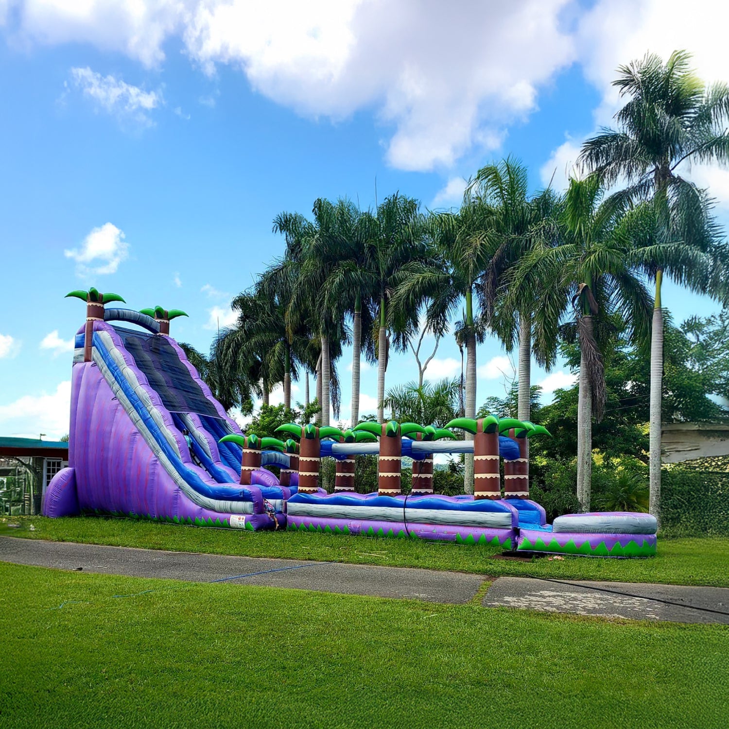 Juego Inflable • Selva Tropical • Tobogán Acuático • 20x4x8.5m • [A Pedido] • Arriendo