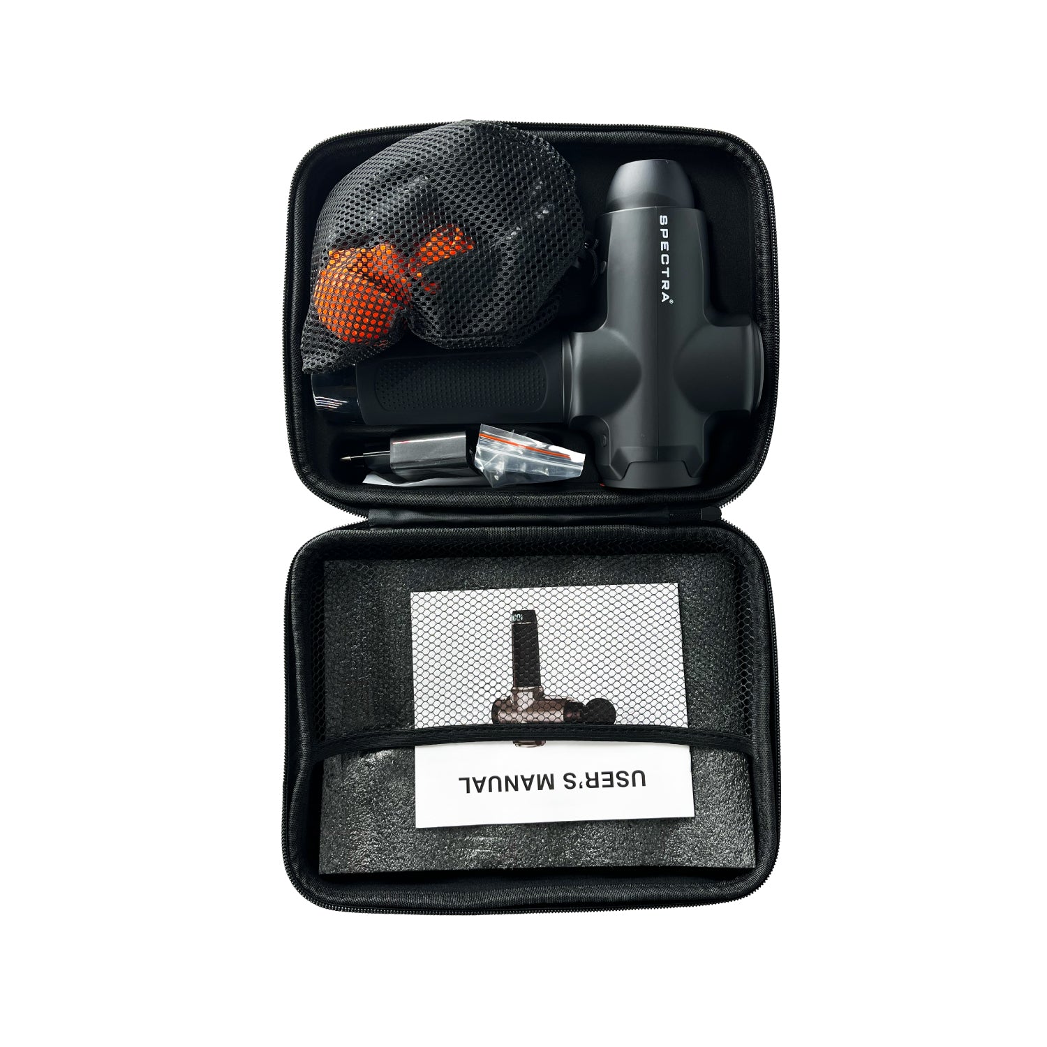 Pistola de masajes Spectra • Pack pro • 12 Cabezales
