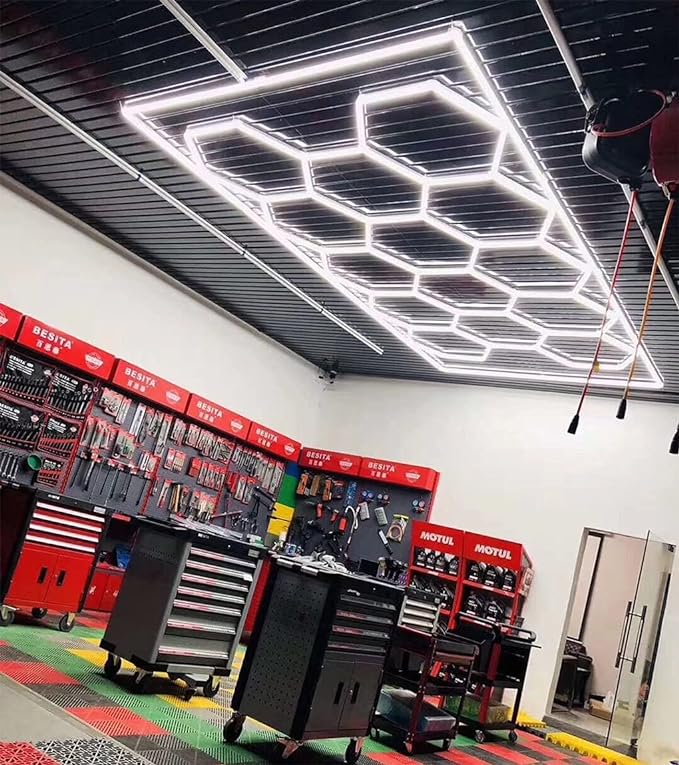 Luz Led Spectra • Rack Hexagonal • 6.61x5.04 mts • 1074 Watts • 50 Hexágonos