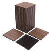 Piso Deck Terraza • Chocolate • Encastrable Modular Outdoor • 30x30x2cm • Terminación Lineal • Pack x11 Palmetas 1 m2