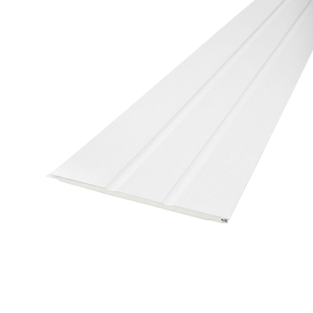 Revestimiento de Exterior Metal Siding • 290x38.3x1.6cm • Blanco Texturado • Pack 8 unidades