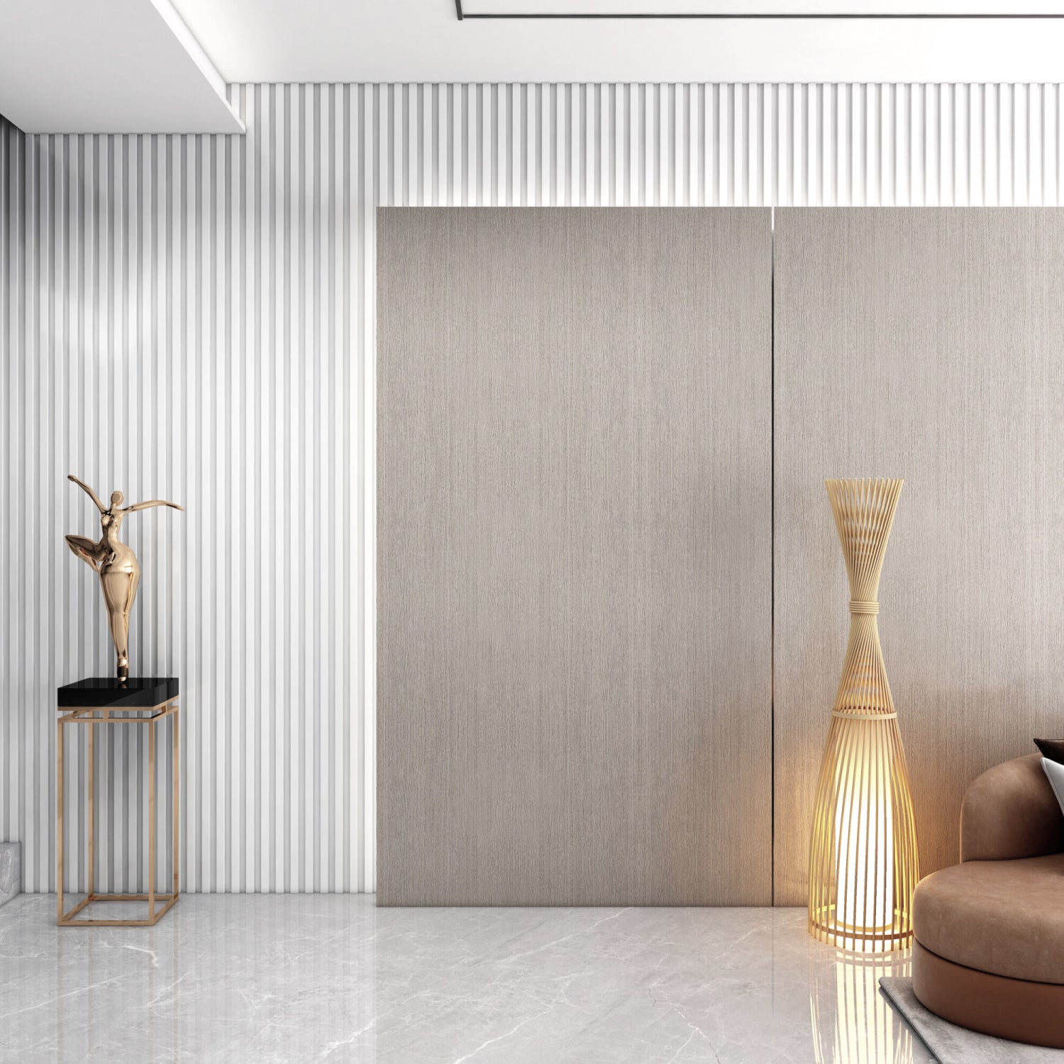Revestimiento interior • Panel PVC • 244x122x0.3cm • Efecto Madera Gris • [Preventa]