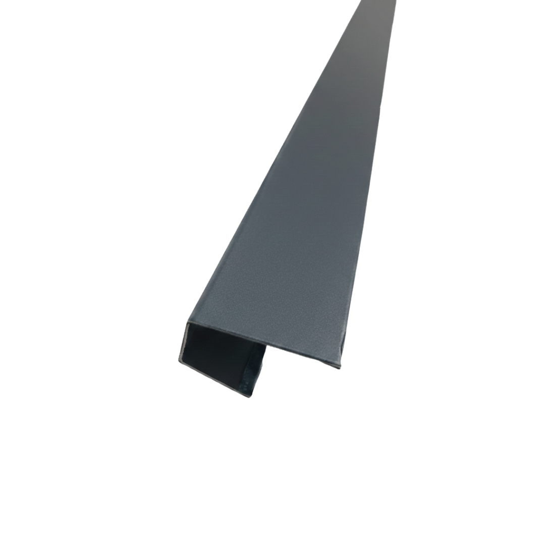 Perfil Borde Inicio/Final J • Café • Metal Siding • 290cm de largo