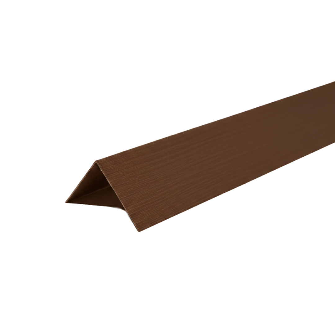 Perfil Esquina Exterior L • Café • Metal Siding • 290cm de largo