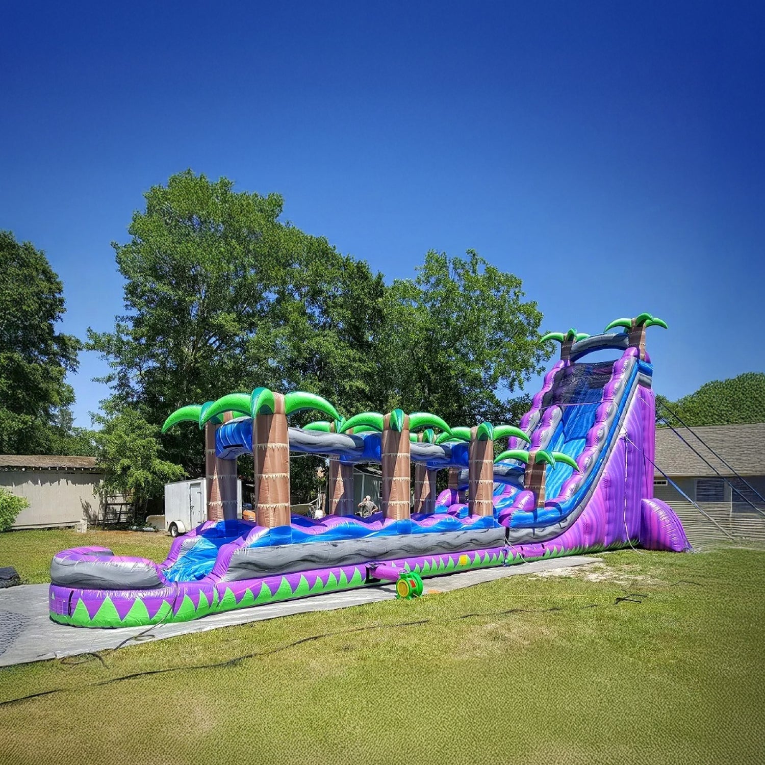 Juego Inflable • Selva Tropical • Tobogán Acuático • 20x4x8.5m • [A Pedido] • Arriendo
