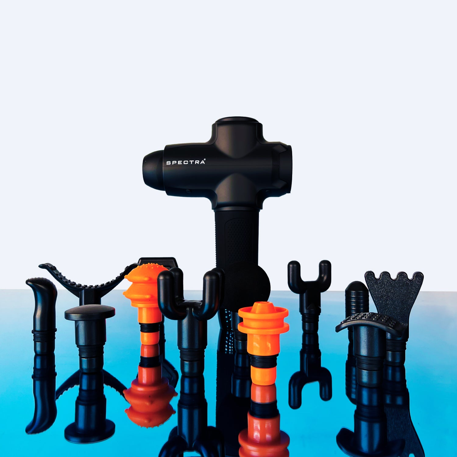 Pistola de masajes Spectra • Pack pro • 12 Cabezales