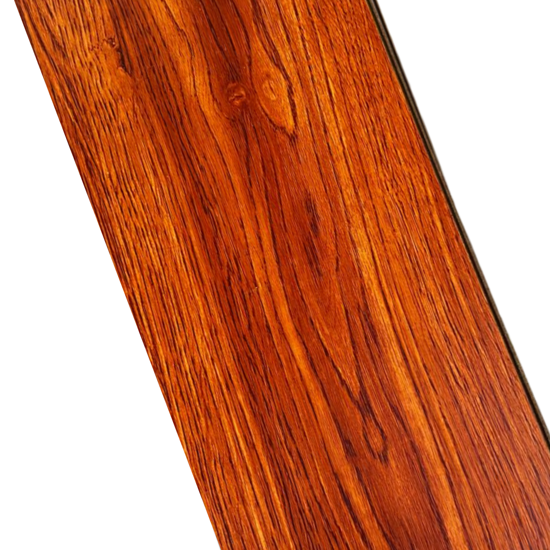 Piso Flotante 8mm • 1220x200mm • Caja 8 Palmetas 1.952 m2 • Café Caramelo