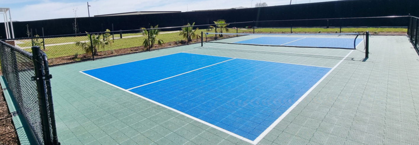 Pickleball • Cancha 10 x 20 mts • Piso Deportivo Modular Outdoor • Elastic Pro