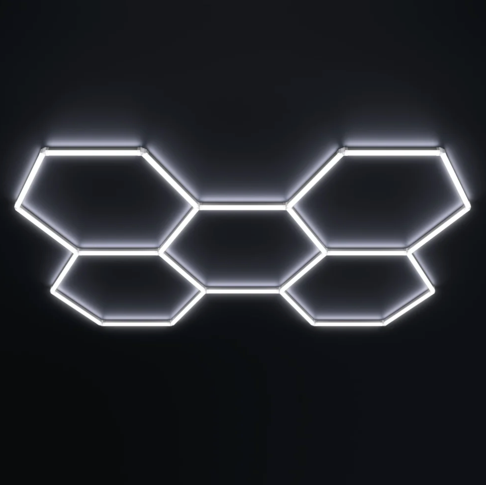 Luz Led Spectra • Kit 5 Hexágonos • 2.38x1.68 mts • 144 Watts