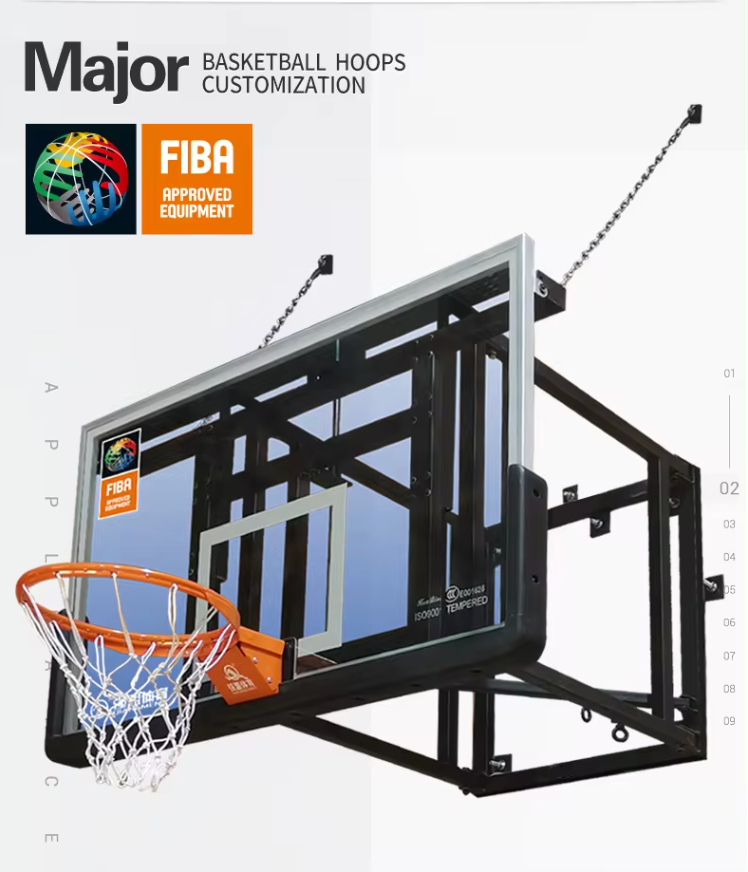 Tablero de Basketball Profesional•  Empotrado Fijo