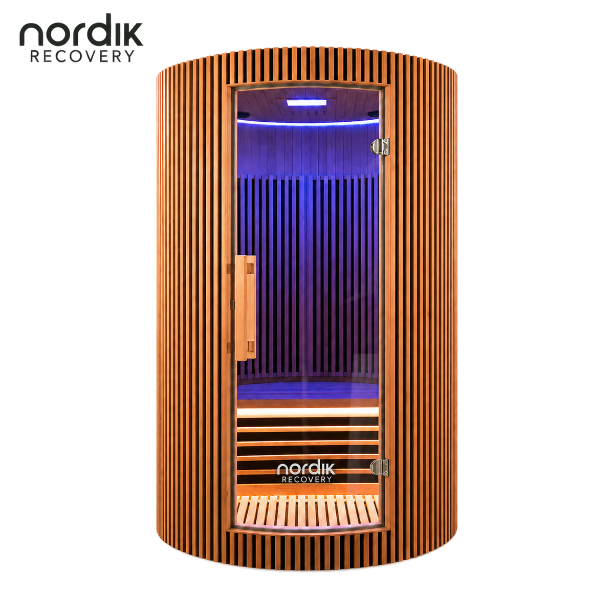 Sauna Infrarrojo NORDIK • PREMIUM • 2 Personas • 172x172x195 cm • Panel de Control Digital • Sistema Audio Bluetooth • Luz Estelar 7 Colores • 1590W