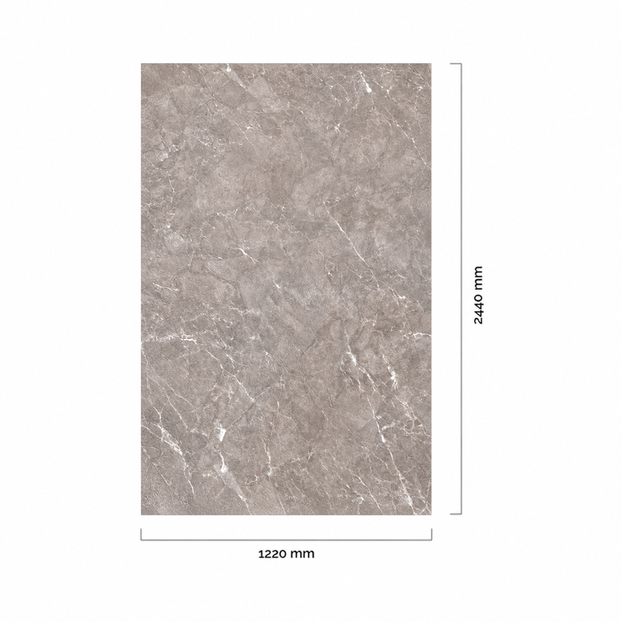 Revestimiento interior • Panel Mármol PVC • 244x122x0.3cm • Rocca  • Superficie texturizada