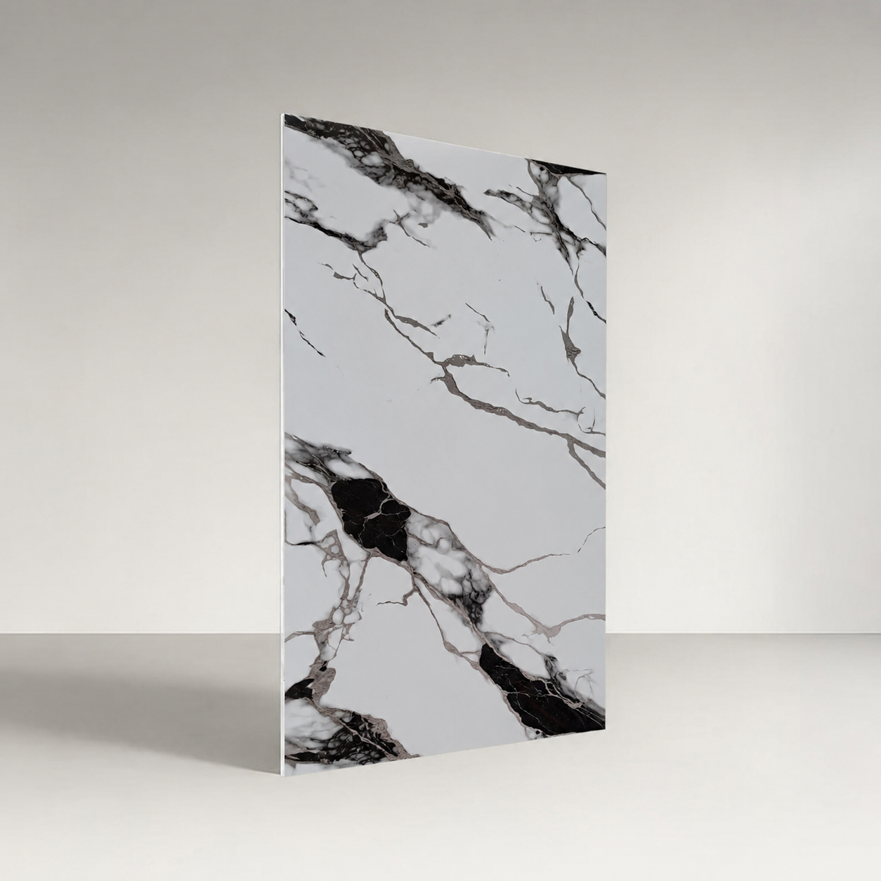 Revestimiento interior • Panel Mármol PVC • 244x122x0.3cm • Nero