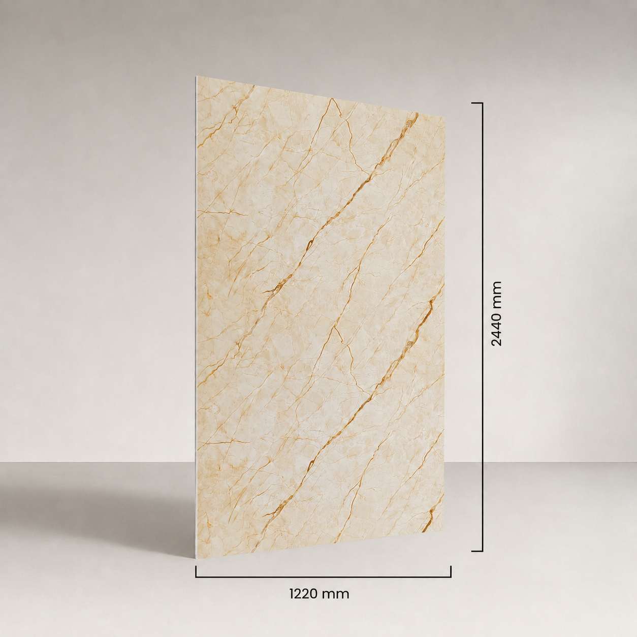 Revestimiento interior • Panel Mármol PVC • 244x122x0.3cm • Beige Arena