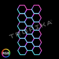 Luz Led Spectra RGB • Rack Hexagonal • 4.78x2.41 mts • 14 Hexágonos