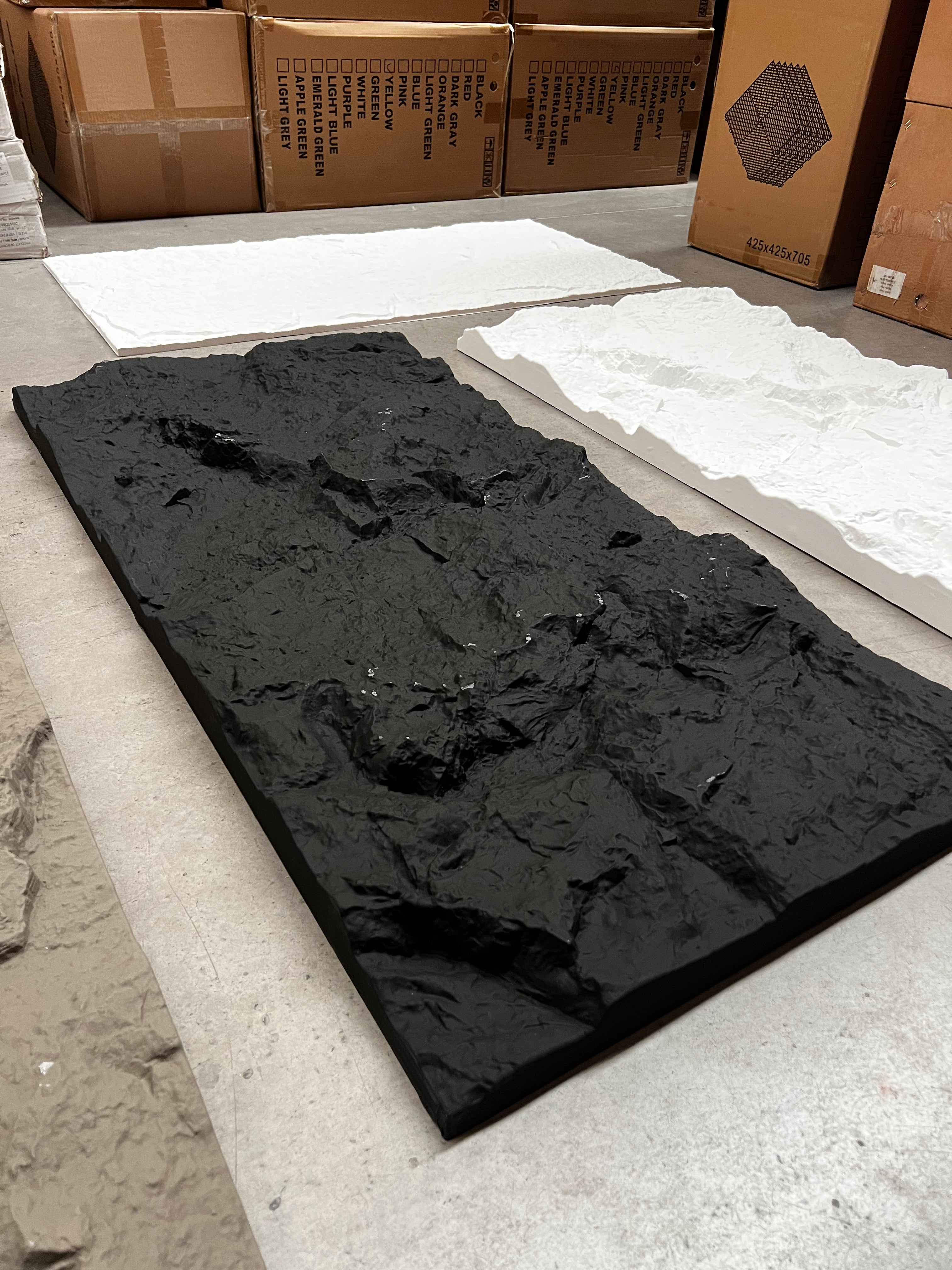Piedra PU • Negro • 120x60 cm • Espesor 50mm