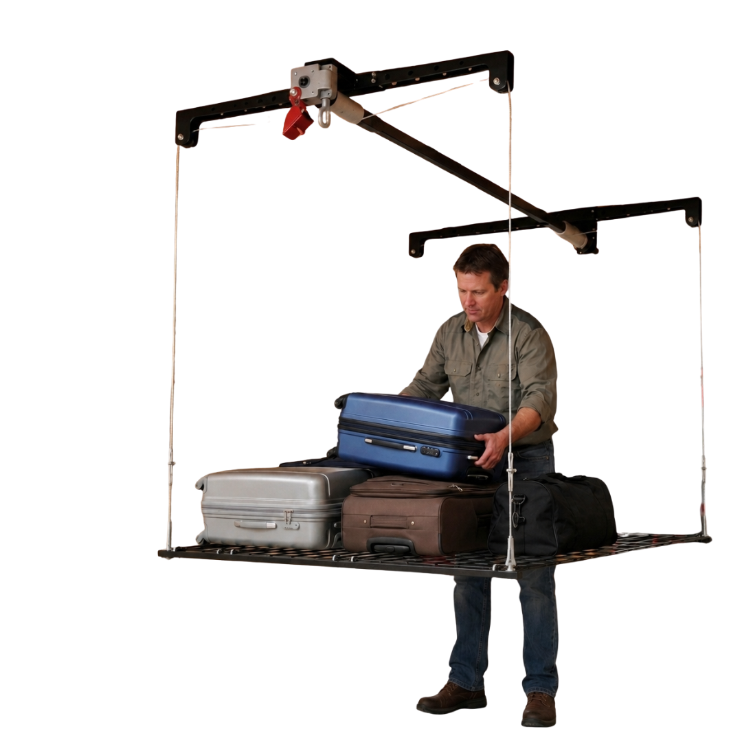 Estante de Almacenamiento para Techo de Garaje • 113 kg Admite  • 121x118,5 cm