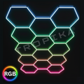 Luz Led Spectra RGB • Rack Hexagonal • 4.78x2.41 mts • 14 Hexágonos