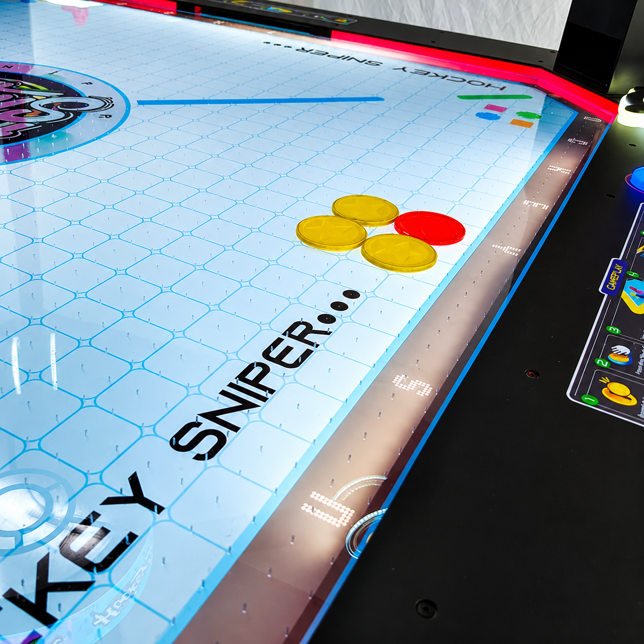 Mesa de Air Hockey Arcade Profesional con Monedero • Iluminación Led • Sniper Hockey