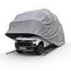 Carpa Cochera Plegable para Automovil • Retractil • Soporte Anclado a Piso • 6,8m largo × 2,8m ancho ×2,75 m alto  • Gris