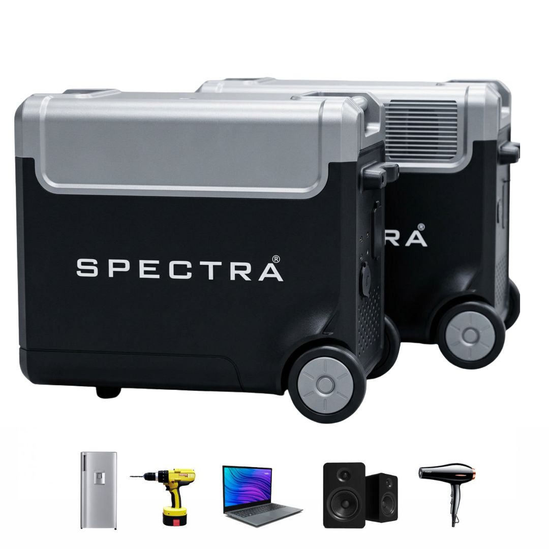 Estación de Energía Solar Spectra • Pack x 2 • Portátil Outdoor • 7.680Wh/3600W • Recargable
