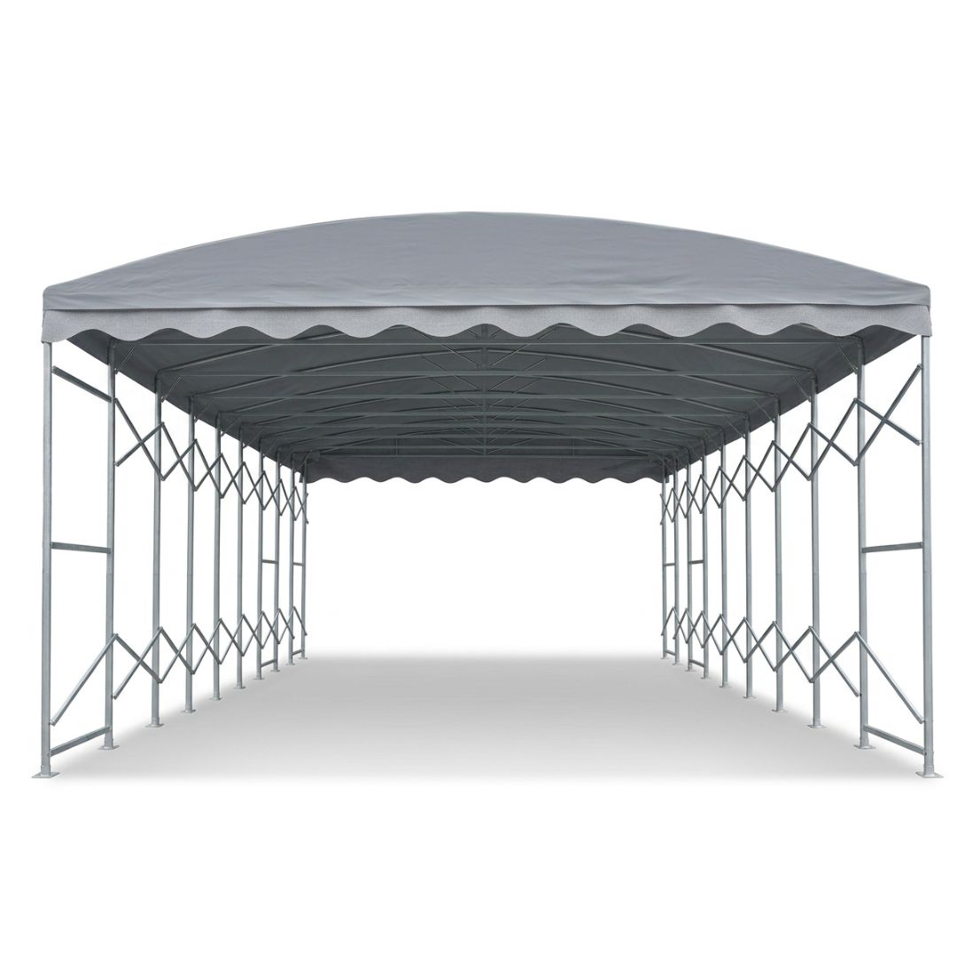 Carpa Plegable Industrial de PVC Impermeable • Tamaño Industrial 15x30 mts 450 m2 • Formato Solo Techo