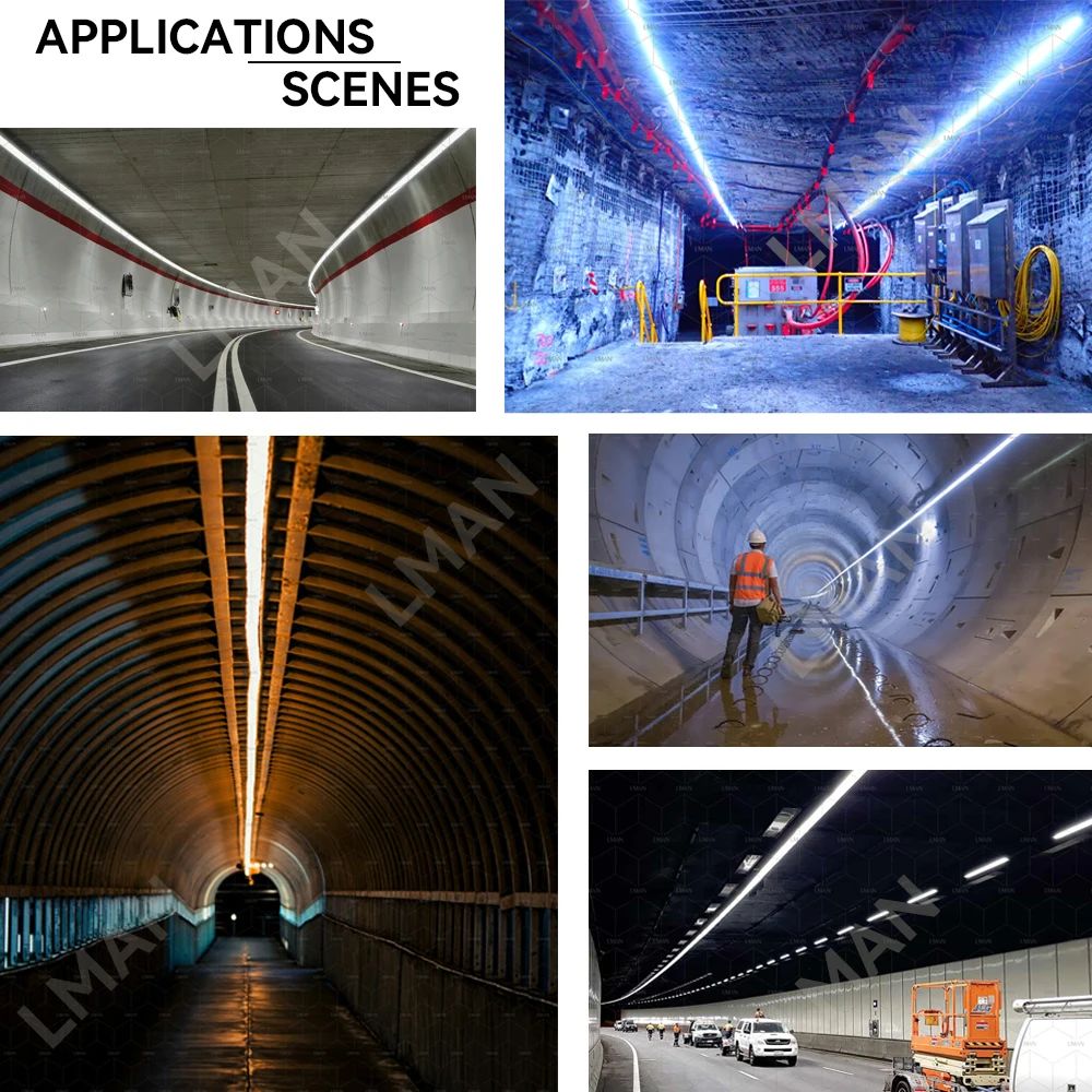 Iluminación LED AC220V para Obras de Construcción, Minería en Túneles, Iluminación Exterior, IP65 Impermeable, Embalaje en Tambor Portátil - 4000K