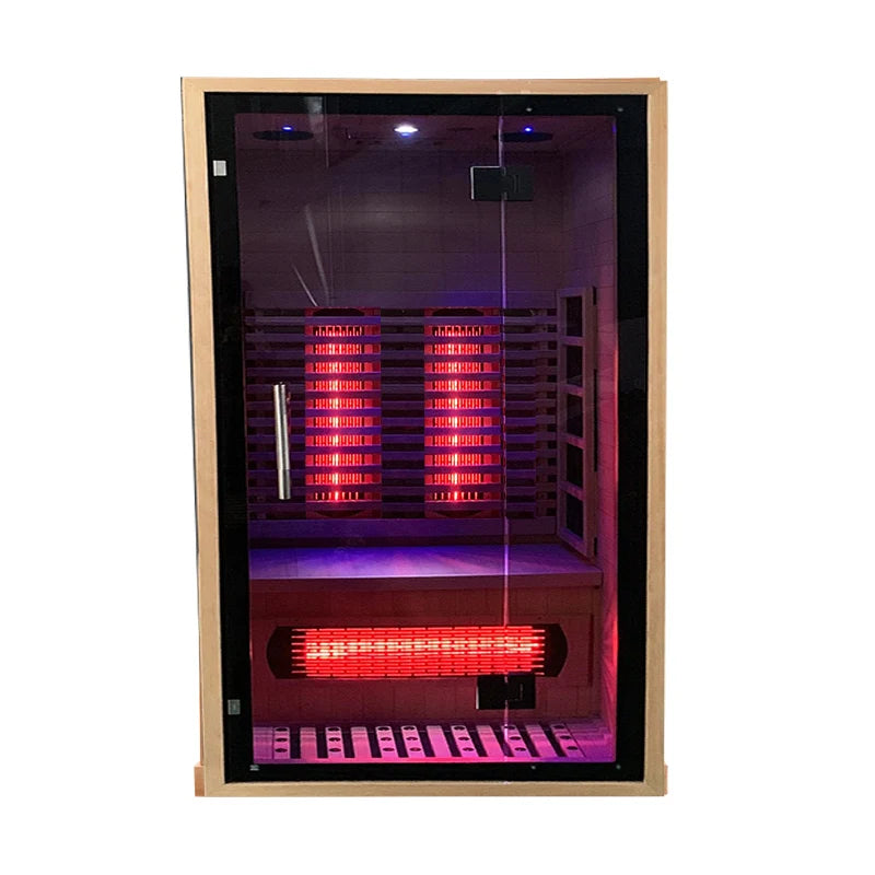 Cabina Sauna Infrarrojo • Una Persona • 90x90x190 cm • Panel de Control USB • Bluetooth