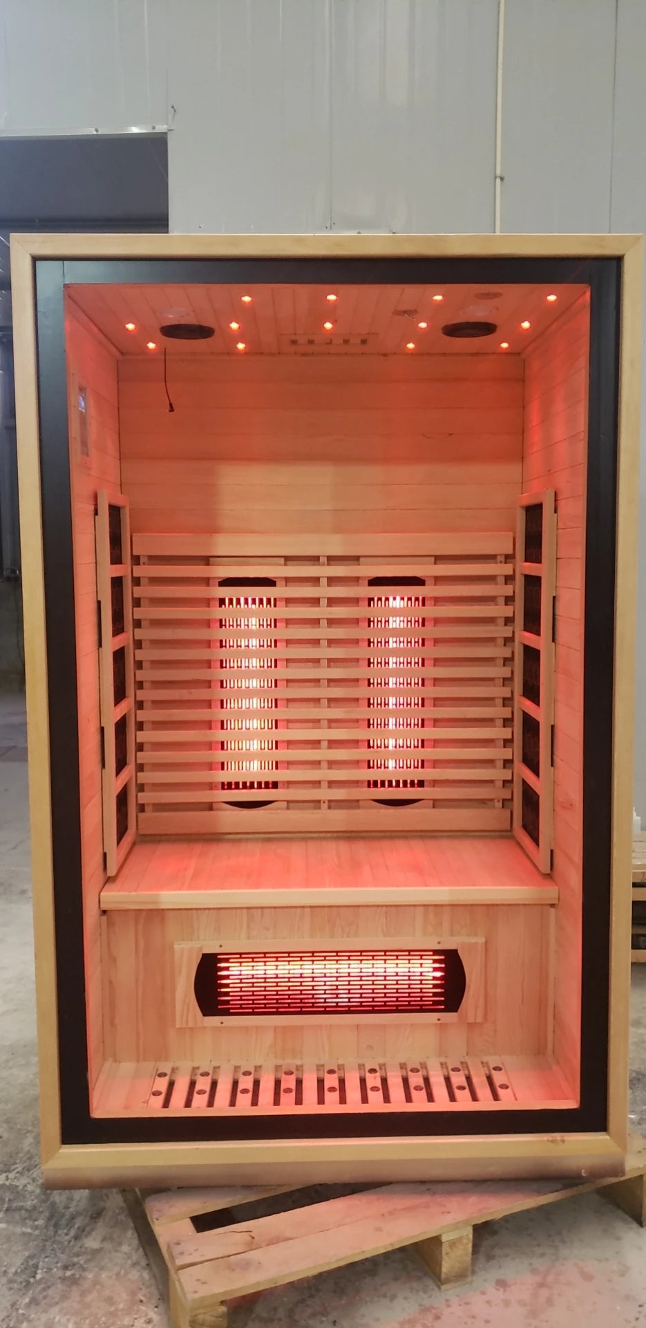 Cabina Sauna Infrarrojo • Una Persona • 90x90x190 cm • Panel de Control USB • Bluetooth