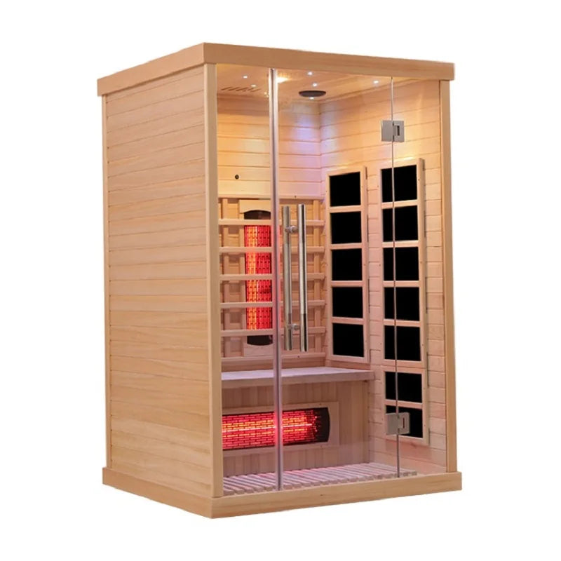 Cabina Sauna Infrarrojo • Dos Persona • 120x105x190 cm • Panel de Control USB • Bluetooth