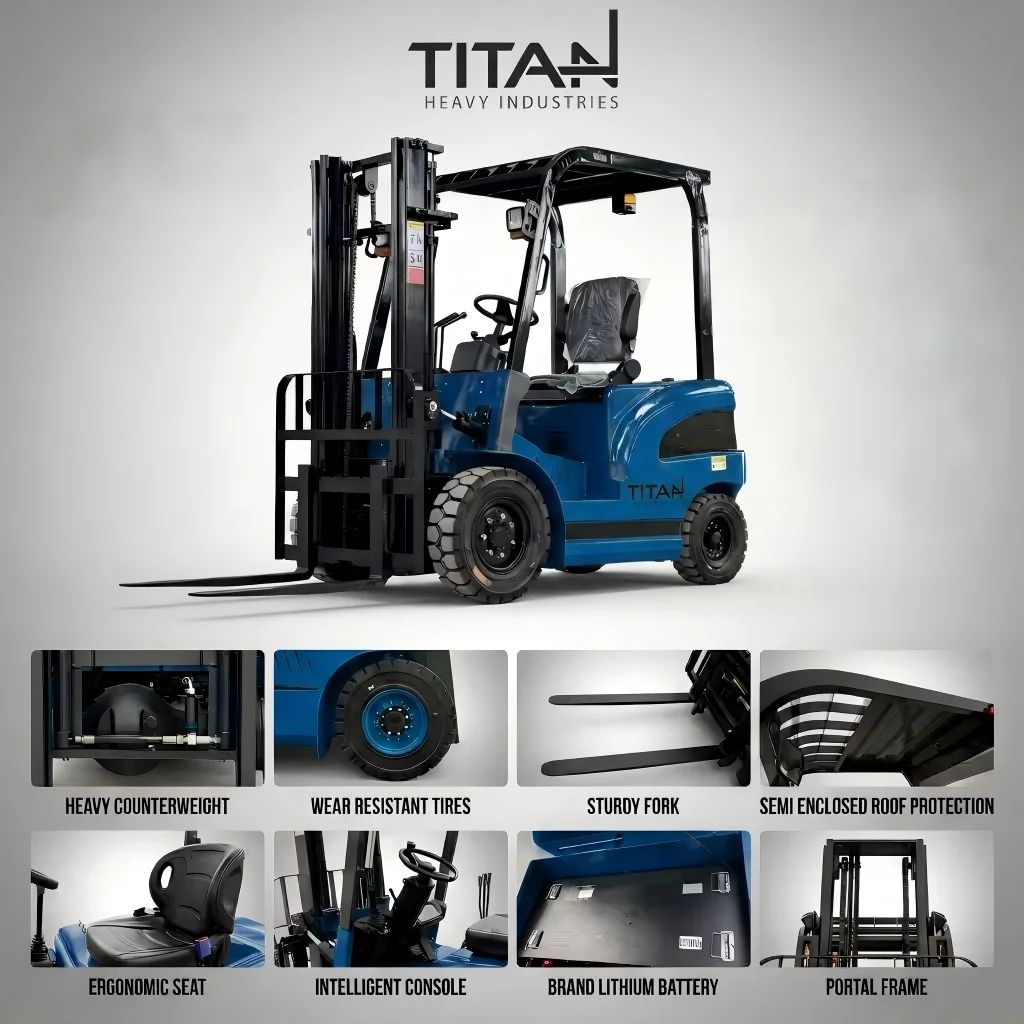 Grúa Horquilla Eléctrica TFE25 TITAN • 2,5 Ton.