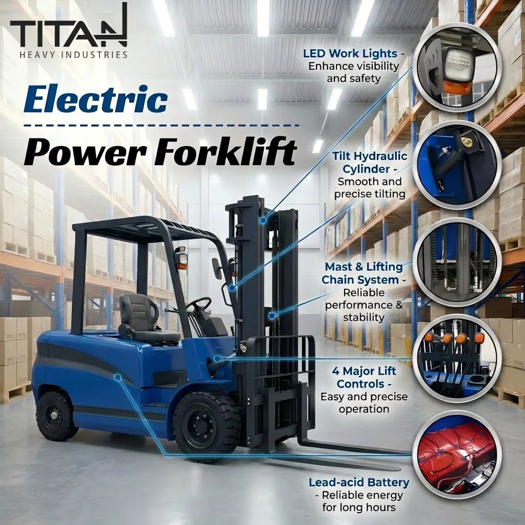 Grúa Horquilla Eléctrica TFE25 TITAN • 2,5 Ton.