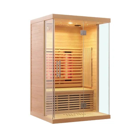 Cabina Sauna Infrarrojo • Una Persona • 90x90x190 cm • Panel de Control USB • Bluetooth