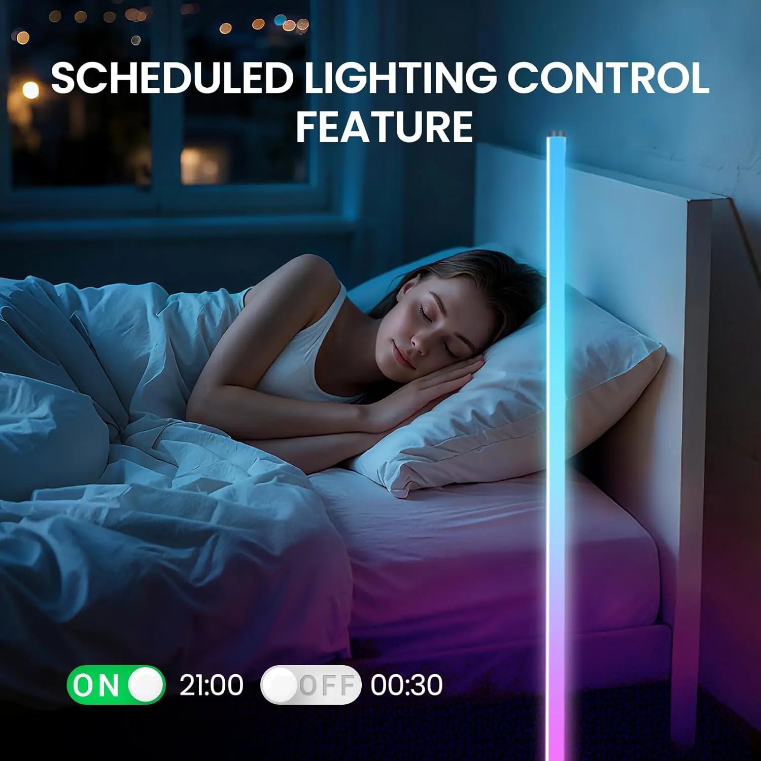 Lampara Led RGB  •  Pedestal Configurable  •  Pack Doble  •  1.1 mts altura