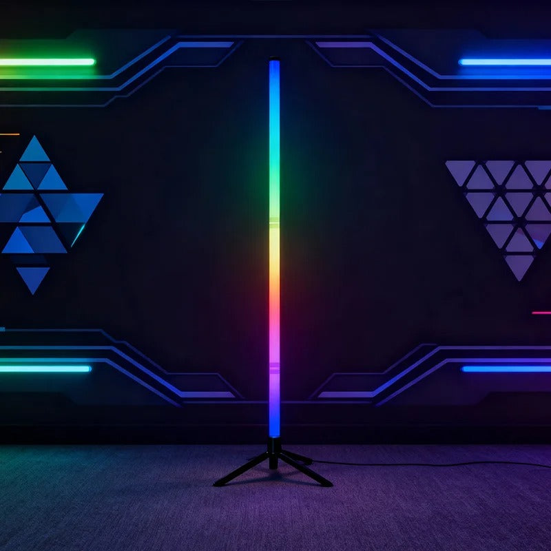 Lampara Led RGB  •  Pedestal Configurable  •  Pack Doble  •  1.1 mts altura