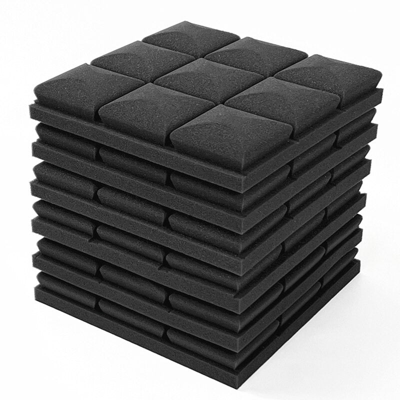 Panel Acústico Rombo • AutoAdhesivo • Pack X6 •  0.5 m2 • Negro